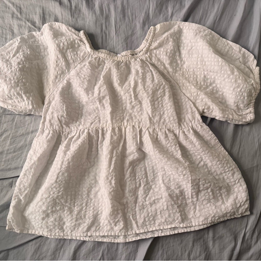 Old Navy Cream Textured Top